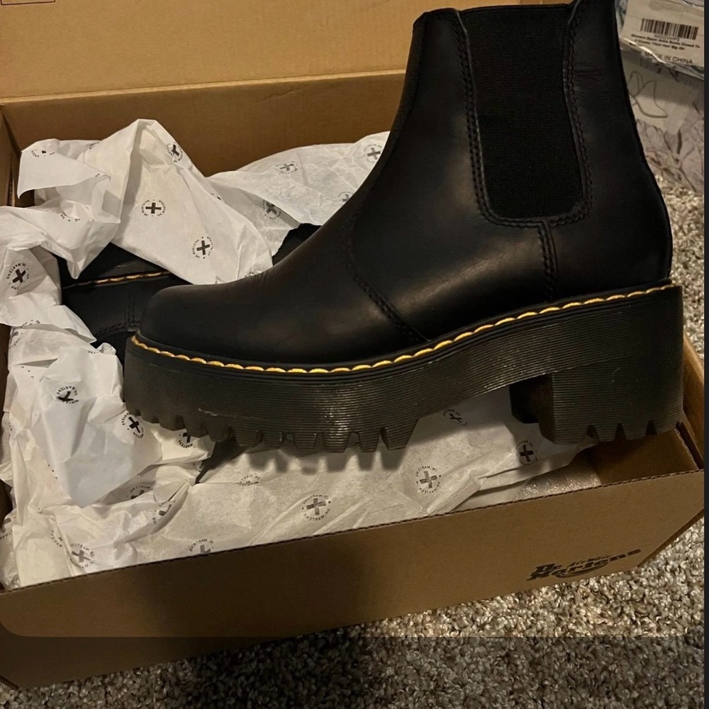 Dr. Martens Black Platform Ankle Boots